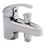 Mitigeur monotrou de baignoire chromé brillant Edona