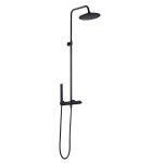 Colonne de douche mécanique noir avec robinetterie, ESSEBAGNO Luisa