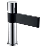 Mitigeur de lavabo noir brillant Steel