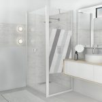Sticker paroi de douche 100x100cm Oblique anthracite, PLAGE