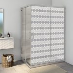 Sticker paroi de douche 100x200cm Perles ivoires, PLAGE