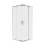 Porte de douche coulissante, angle rectangle, 100 x 70 cm, transparent, Charm