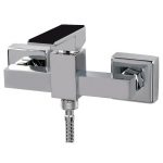 Mitigeur mécanique douche chromé noir brillant, MARTÍ Willy