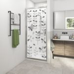 Sticker paroi de douche 100x200cm Clarisse noir, PLAGE