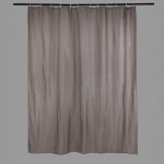 Rideau de douche en textile brun taupe n°3 l.180 x H.200 cm, Happy SENSEA