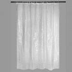 Rideau de douche en plastique transparent l.180 x H.200 cm, Cube 3d SENSEA