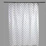 Rideau de douche en plastique gris galet n°3 l.180 x H.200 cm, Corolle SENSEA