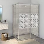 Sticker paroi de douche 100x100cm Borrella anthracite, PLAGE