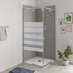 Sticker paroi de douche 100x100cm Benalda granite, PLAGE