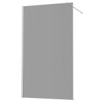 Paroi de douche à l'italienne, l.120 cm Remix verre fumé 8 mm nickelé