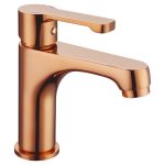 Mitigeur de lavabo or rose brillant, ROUSSEAU Arolla