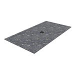 Receveur de douche, extraplat, pierre, noir L.120 x l.80 cm, Osaka2