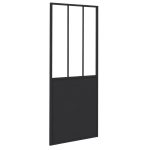 Paroi de douche à l'italienne, l.80 cm Artelo verre transparent 5 mm noir