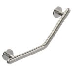 Barre de sécurité à fixer, acier inoxydable, L.26.5 cm, chromé Barre fixe de séc