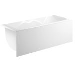 Tablier de baignoire rectangulaire blanc L.170 x l.52 cm Fix alu, ALLIBERT