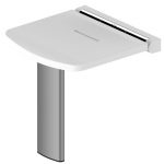 Siège de bain blanc inox