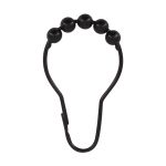 Lot de 12 anneaux de douche L.7.5 cm, SENSEA noir