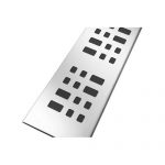 Grille inox de finition douche, L.34.5 x l.5 cm, GSICAN40C, NICOLL