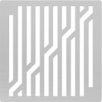 Grille inox pour siphon, Design ligne 10x10,GSICAX10IL, NICOLL
