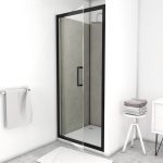 Porte de douche pivotante 90 cm, transparent, Factory