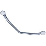 Barre d'appui à fixer, inox, L.59.5 cm Barre d'appui coudée 135° inox brossé