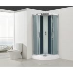 Cabine de douche L.90 x l.90 cm, verre transparent, Quad