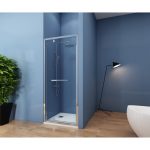 Porte de douche pivotante 90 cm, transparent, Lenox