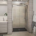 Douche Adena, avec receveur osaka2 noir 80X120 cm