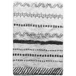 Tapis de bain l.60 x L.90 cm blanc et noir, Indi SENSEA