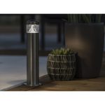 Borne extérieure Valencia LED intégrée 7 W = 400 Lm, acier INSPIRE