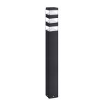 Potelet extérieur Pyramide 3 LED intégrée 1500 Lumen noir LUMIHOME