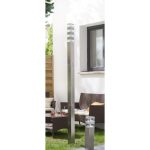 Lampadaire extérieur Pyramide LED intégrée 20 W = 1800 Lm, gris LUMIHOME