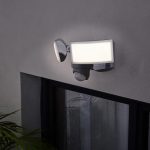 Projecteur trépied extérieur LED intégrée 1700 Lm argent Seffner INSPIRE