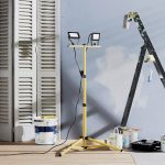 Projecteur trépied extérieur LED intégrée 2X1800 Lm noir Yonkers INSPIRE