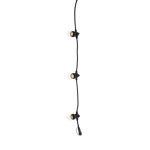Guirlande extérieure E27 10 ampoules sphériques LED noir YANTEC