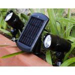 Lot de 2 spots solaire Chili 48 Lm noir INSPIRE