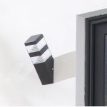 Applique montante extérieure LED intégrée 900 Lm noir Pyramide LUMIHOME