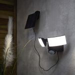 Projecteur solaire Solner 2 têtes 1350 Lumen noir INSPIRE