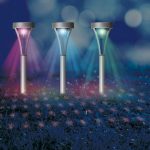 Lot de 3 balises solaire Disco 25 Lm gris XANLITE