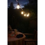 Guirlande solaire rechargeable Led 10 ampoules blanc chaud 5m 200 Lm Riogrande