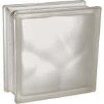 Brique de verre, blanc lisse brillant
