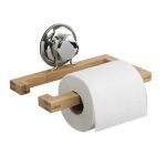 Dérouleur papier toilette bambou sans couvercle, bois, spa
