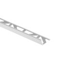 Equerre de finition carrelage mur et sol argent mat aluminium L.250 cm x Ep.12mm
