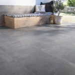 Carrelage sol extérieur medio effet béton anthracite Bristol l.45 x L.45 cm