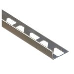 Equerre de finition carrelage mur et sol brillant inox L.250 cm x Ep.12,3 mm