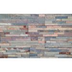 Plaquette de parement pierre naturelle multicolore Slimfirst