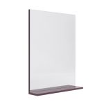 Miroir avec tablette aubergine, l. 60.0 cm Opale