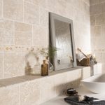 Listel Travertin roma mix beige, l.6 x L.30.5 cm