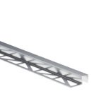 Listel mur et sol argent brillant aluminium L.250 cm x Ep.12 mm