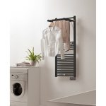 Sèche-serviettes électrique à inertie fluide DELTACALOR Stendino noir noir mat 5